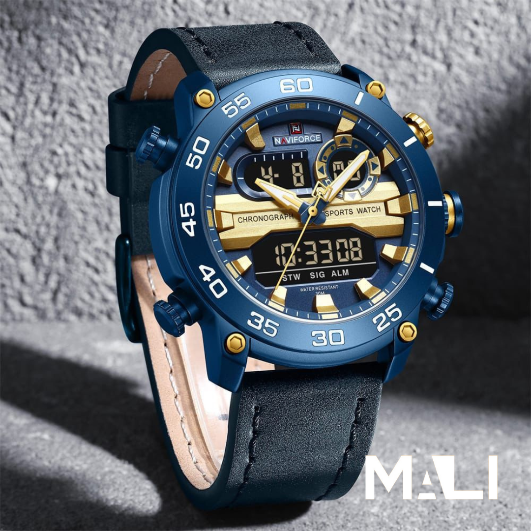 NAVIFORCE LEATHER 9235 BLUE